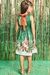 Vestido infantil Kukiê Natalino em Super Cetim - Costas