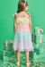 Vestido Infantil Kukiê em Tule colorido - Costas