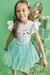 Conjunto Infantil kukiê de Blusa de gatinha e Saia em Tule