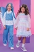 Vestido infantil colorido kukiê em fly tech e tule