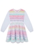 Vestido infantil colorido kukiê com  tule - frente