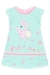 Vestido infantil kukiê em Meia Malha, estampa de flamingo