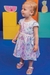 Vestido infantil kukiê baby fundo do mar, em Super Cetim - Frente