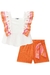 Conjunto infantil kukiê de Bata e Shorts em Malha Enrugada - Detalhes