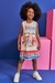 Vestido infantil Kukiê ursinhos na praia, em Fly Tech - Frente