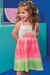 Vestido infantil kukiê em Flytech, estampa de melancia