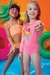 Maiô infantil kukiê manga longa em Malha com Proteção UV 50+, sorvete