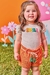 Conjunto infantil de Body SMILE e Shorts em Malha Arrugada