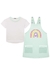 Conjunto infantil kukiê de Salopete em Molecotton e Blusa