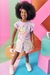 Conjunto infantil de Blusa e Short Saia, abelhinha - Frente