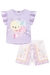 Conjunto infantil de Blusa e Short Saia, abelhinha