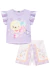 Conjunto infantil de Blusa e Short Saia, abelhinha