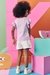 Conjunto infantil de Blusa e Short Saia, abelhinha - Costas