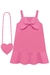 Vestido infantil kukiê e Bolsa em Sarja com Elastano 
