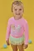 Biquíni infantil kukiê de blusa manga longa e calcinha com tule 87745