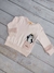 Blusa Moletom com detalhe de pelinhos na manga - pinguim - comprar online