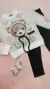 Conjunto kukie infantil Ursinho de Blusão e Legging - Detalhes
