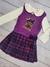 Conjunto Salopete colegial ursinho e blusa