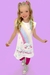 Vestido Infantil Kukiê Arco-íris - Linha Trolls - Frente