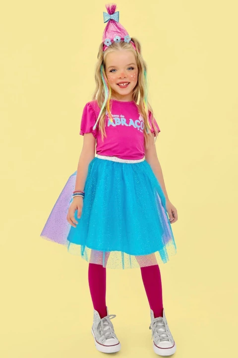 Fantasia Infantil Feminina Kukiê - Filme Trolls