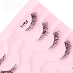 Y1026 half lashes cartela com 10 pares cílios posticos de cantinho cat - comprar online