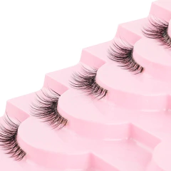 Y1022 half lashes cartela com 10 pares cílios posticos de cantinho cat na internet