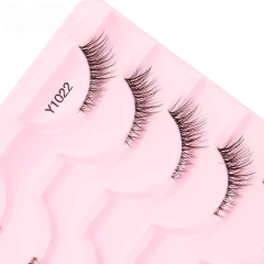 Y1022 half lashes cartela com 10 pares cílios posticos de cantinho cat - comprar online