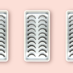 cartela com 10 pares de cilios posticos T11 - comprar online