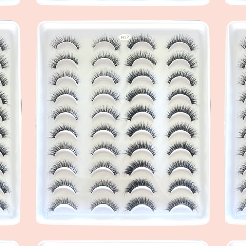Cartela com 20 pares de cilios posticos H22