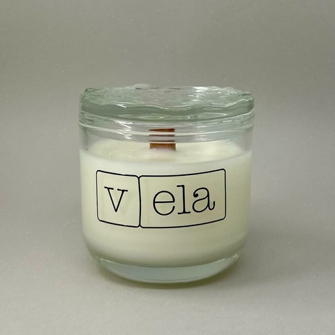 Vela Glass Folhas Secas