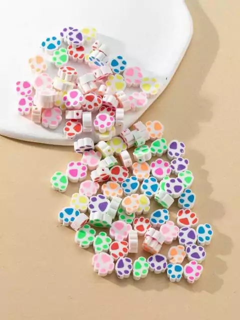 Entremeio Patinhas Mix 10mm Com Furo Variado - 20 Unidades