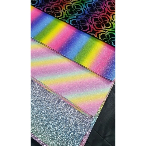 Lonita Glitter Tecido Colorido Placa 24x40cm