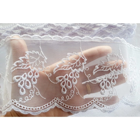 Renda Tule XL51 Branca - Por Metro