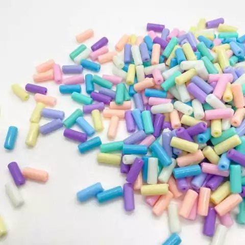 Miçanga Canutilho Acrilico 11mm Mix Candy Artesanato Pulseira - 20 Gramas