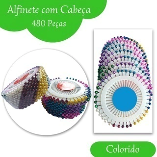 Alfinete Com Cabeça Para Costura Com 480 Alfinetes