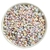 Miçanga Entremeio Coração Branco e Colorido 7mm Com 100 Unidades Mix