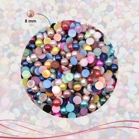 Meia Pérola ABS 8mm - 200 unidades