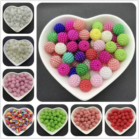 Perolas Craquelada ABS 10mm Para Pulseiras - 100 Unidades