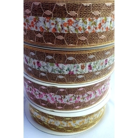 Fita de Juta com Renda CA69 - Por metro