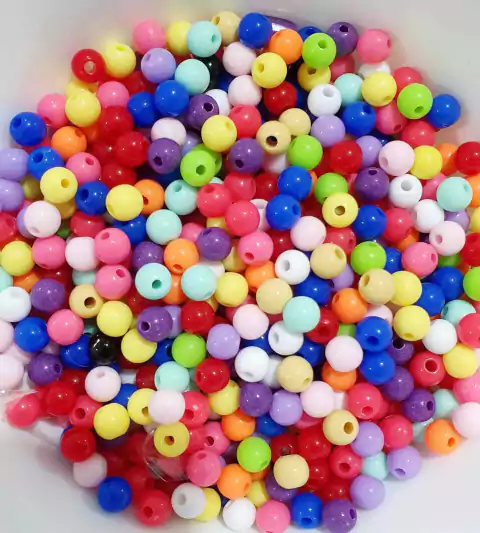 Miçanga Leitosa 6mm 20 Gramas - Aproximadamente 200 Unidades Miçangas