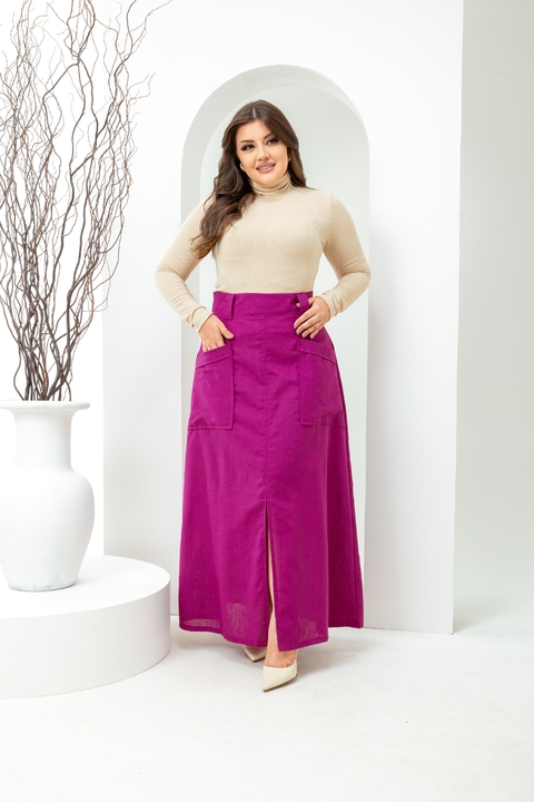 SAIA JÚLIA LONGA - FÚCSIA