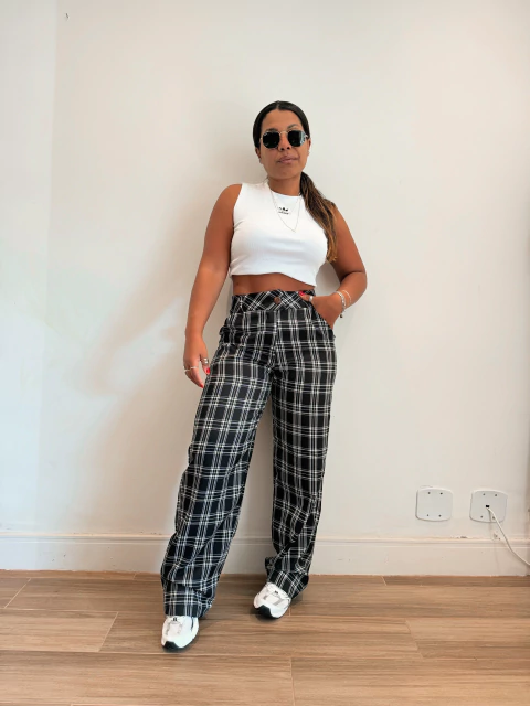 Calça xadrez vick - comprar online