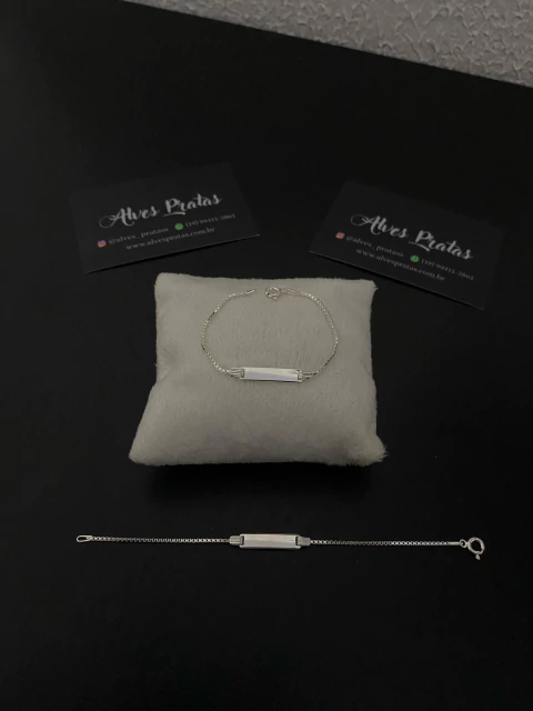 Pulseira Baby Veneziana Com Plaquinha Unisex - 14cm (Gravação Inclusa) - comprar online