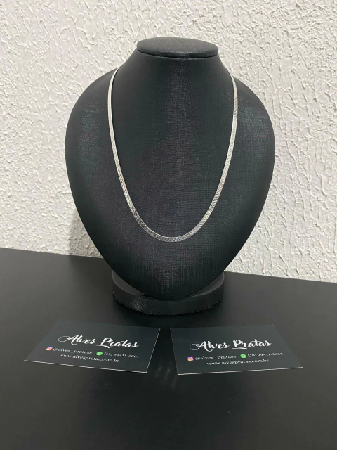 Gargantilha Laminada Trabalhada 4mm 45cm