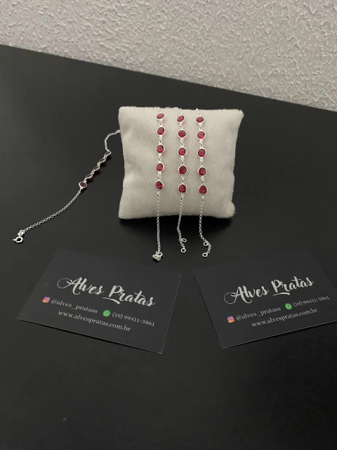 Pulseira Bolinha 6mm Vermelha - comprar online