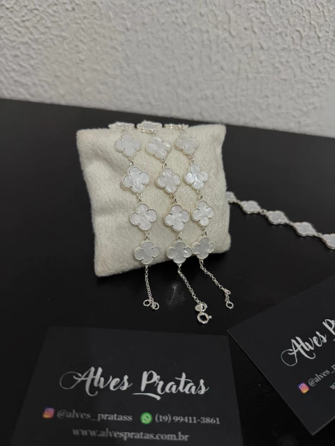Pulseira 5 Trevos Branco Luxo - comprar online