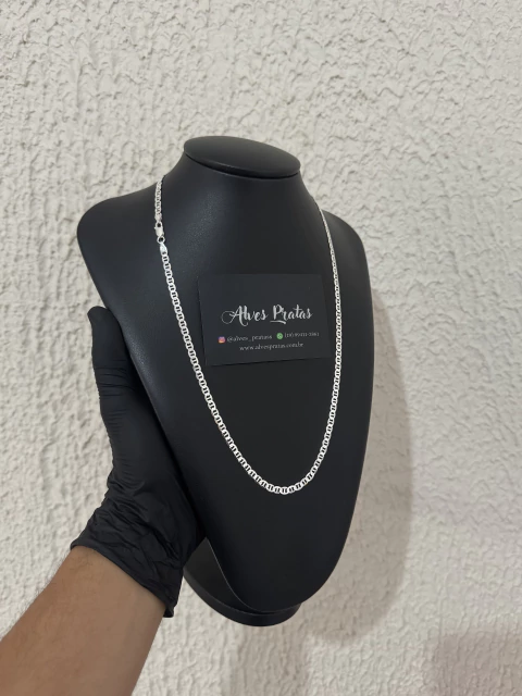 Corrente tampinha de lata 4mm 60cm - comprar online