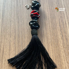 Chaveiro de luxo de Exu [41] - Axé dos Orixás - Guias Exclusivas para Proteção Espiritual e Conexão Divina