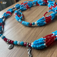 Brajá de Ogum Beira Mar com pedra natural jade[115] - comprar online