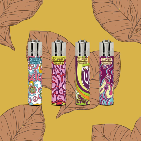 Encendedor Clipper Glossy Hippie - comprar online